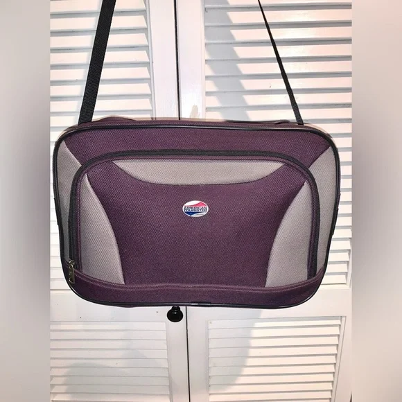 American Tourister Carry on travel bag Purple 16” X 11” X 6”